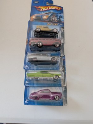 HOT WHEELS 2005 RED LINES COMPLETE SERIES TAIL DRAGGER BONNEVILLE 8 CRATE +