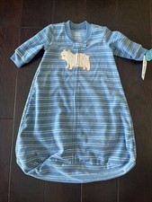 NWT Carters Baby Infant Fleece Sleep Sack Blue Bear Pajamas Infant 0 - 3 months