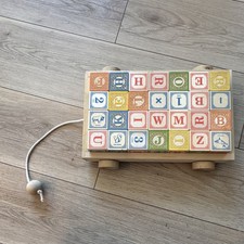 Uncle Goose Classic ABC Blocks with Wagon