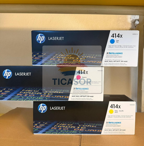 HP 414X High-Yield Toner Cartridge 3 color  Set-Cyan, Magenta, Yellow ( 3-pack)