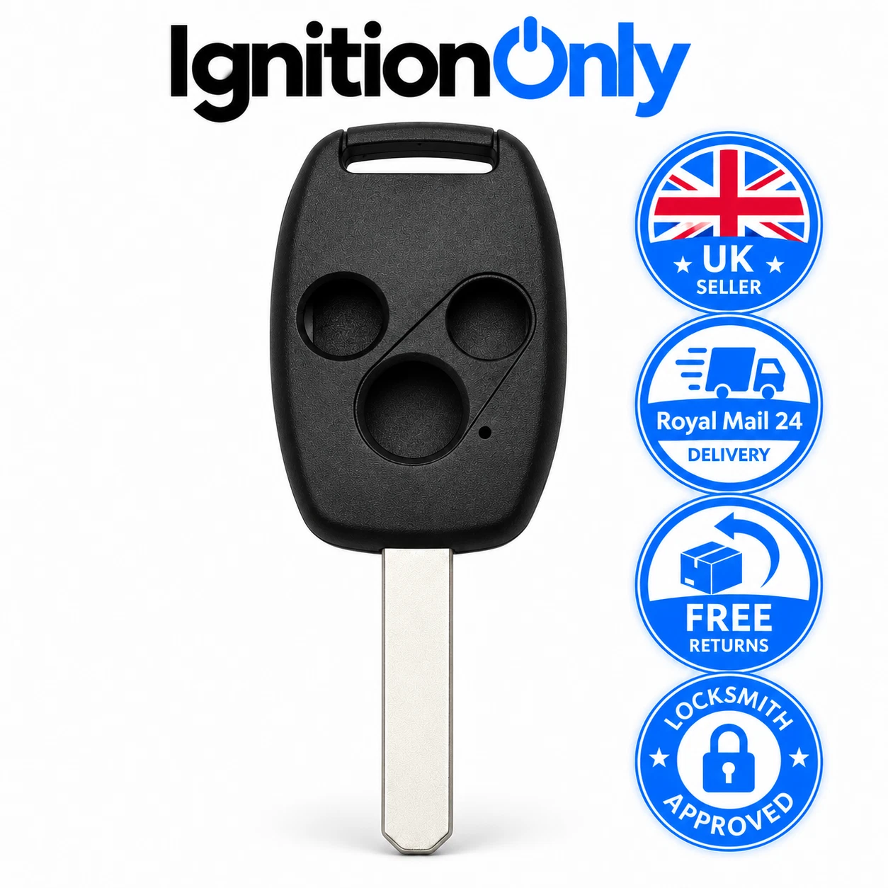 Honda 3 button key case — view 1