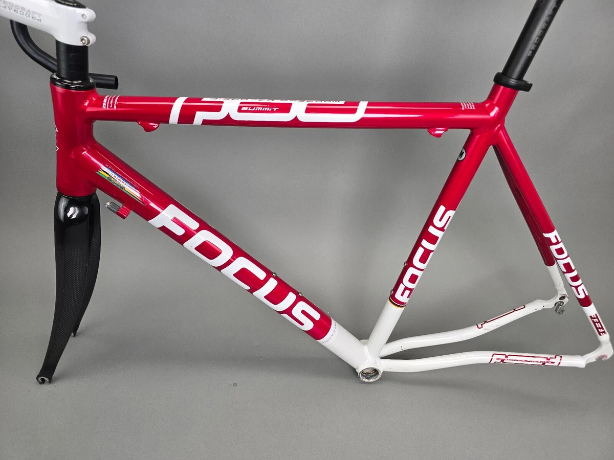 Alumnium Carbon Rahmen Set Focus 56 cm ( 51cm ) cm frame vintage Alu Rot Weiß
