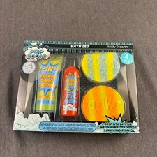 Body Earth Pop Boom 4 Piece Bath Set Coconut Lime Cucumber Melon Gift Kit