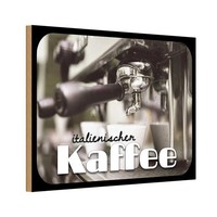 Holzschild 20X30 Cm Italienischer Kaffee Essen Trinken Deko Geschenk Holz Schild