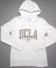 UCLA Bruins Womens Hoodie Medium Champion Sweatshirt White Blue Gold NCAA