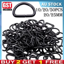 10-50X D Ring Metal Buckle D-ringes Strap Loop Webbing Strapping Ring 20MM/25MM