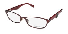 NEW VERA WANG V092 EYEWEAR METAL  PLASTIC WOMENS RED 52-16-136 FULL-RIM CAT EYE