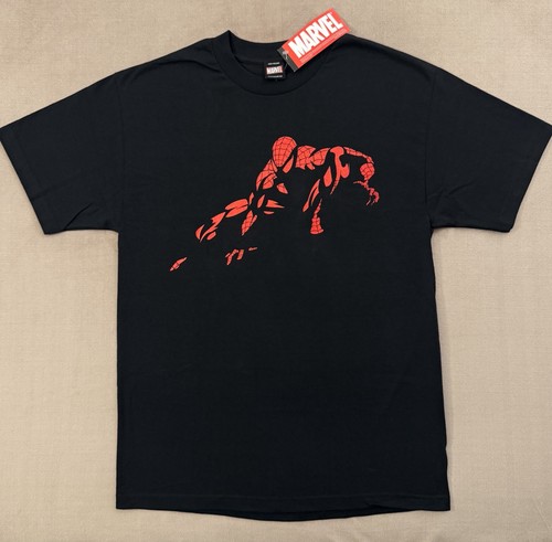 Large Marvel Mad Engine Vintage Spider-Man Tee Shirt Zendaya Red Foil Metallic