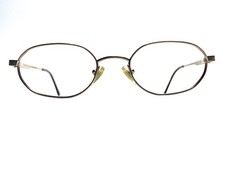 VTG Brooks Brothers Gold Oval Metal Glasses Italy B.B 242 1050 48 19 135