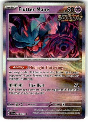 Flutter Mane (Master Ball Pattern) Holo Rare SV: Prismatic Evolutions 043/131 NM