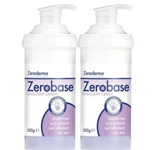 2x Zerobase Emollient Cream 500g - For  Dry, Red Inflamed Skin