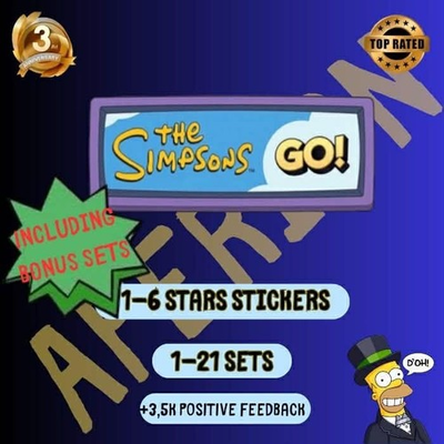 #ad Mono Poly Go The Simpsons 1 6 Star Stickers Bonus Set Cards Fast and Cheap $1.49