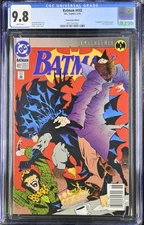 BATMAN #492 CGC 9.8 WP, RARE NEWSSTAND EDITION, KNIGHTFALL PT 1  *SEE MY OTHERS*