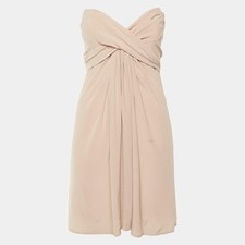 Zimmermann Peach Silk Strapless Mini Dress M