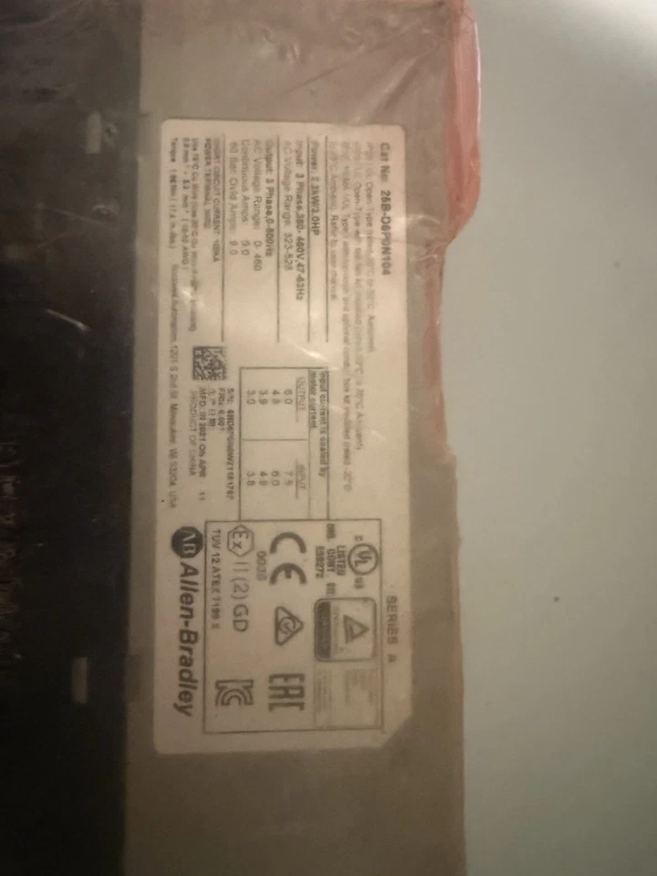 Allen Bradley 25b-d6p0n104 Powerflex 525 AC Drive 3 HP 6a 480v - Image 2 of 4