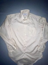 Vintage Sears Perma-Prest Cream Long Sleeve Men Dress Shirt 15 32/33 Regular Cut