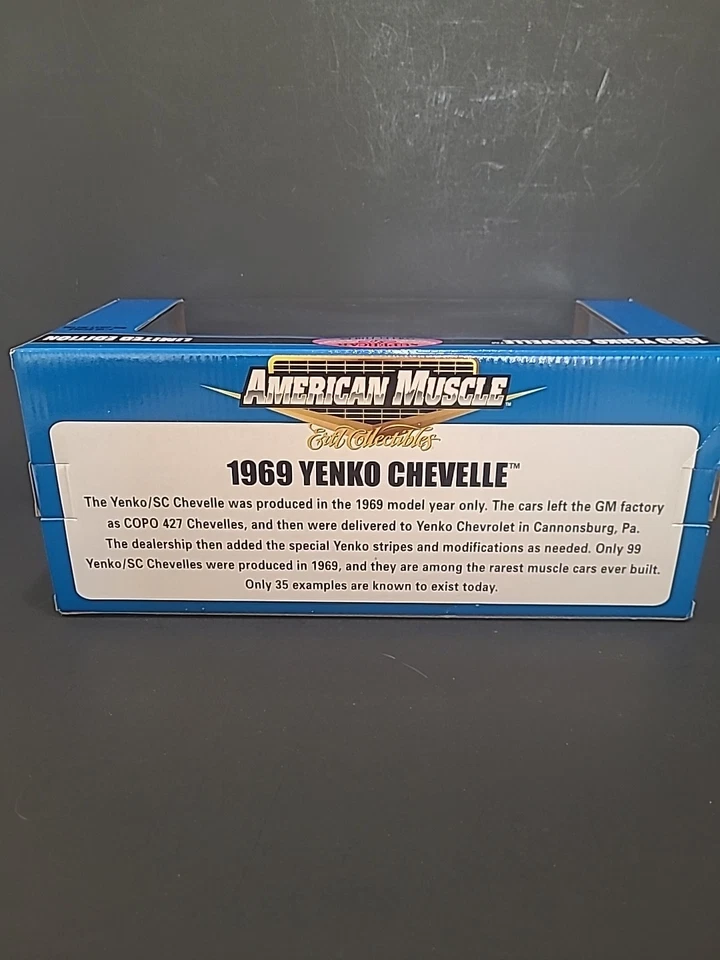 ERTL SUPERCAR COLLECTIBLES 1:18 Blue 1969 Chevrolet Chevelle Yenko *HAS ISSUES* - Image 3 of 4