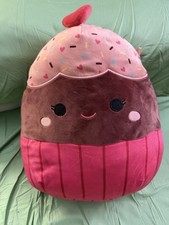 Original Squishmallows Cupcake Plush Pink Chocolate Cherry Stuffed Animal No tag