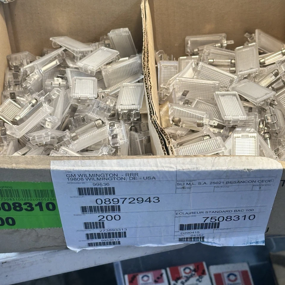 Nueva lámpara de cortesía genuina OEM GM Chevrolet puerta techo puerta con bombilla 12787007 Foto 3 de 4