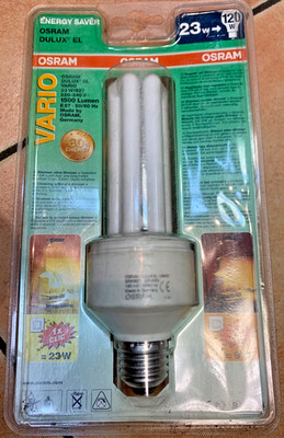Osram DULUX EL VARIO 23W 827 /  LUMILUX Warm White 1500 !  LUMEN MADE IN GERMANY