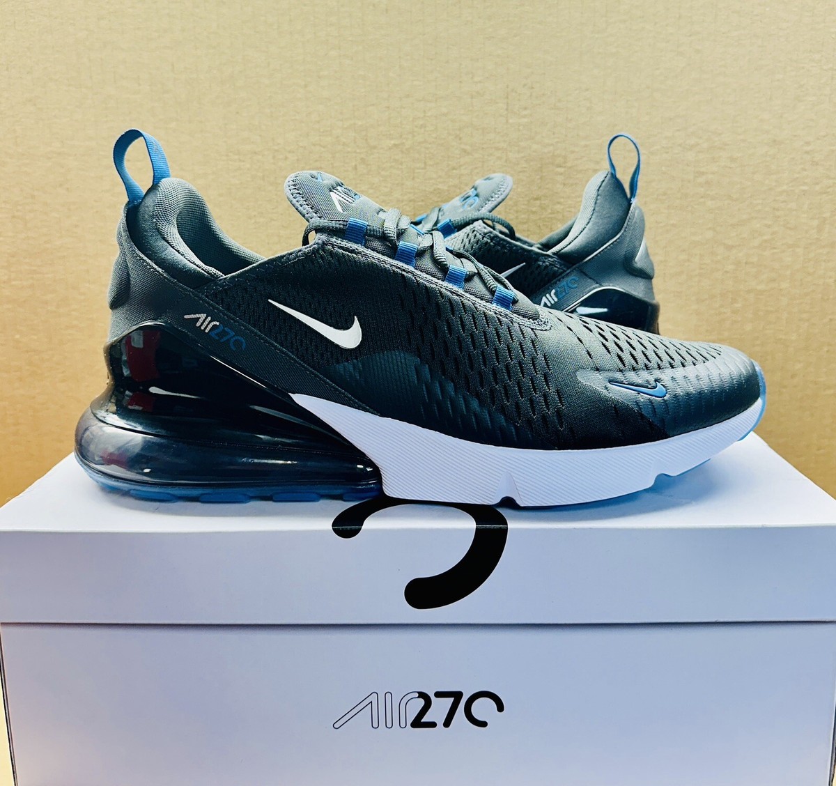 ここあ NEW Nike Air Max 270 Anthracite Industrial Blue FV0380-001 Men's
