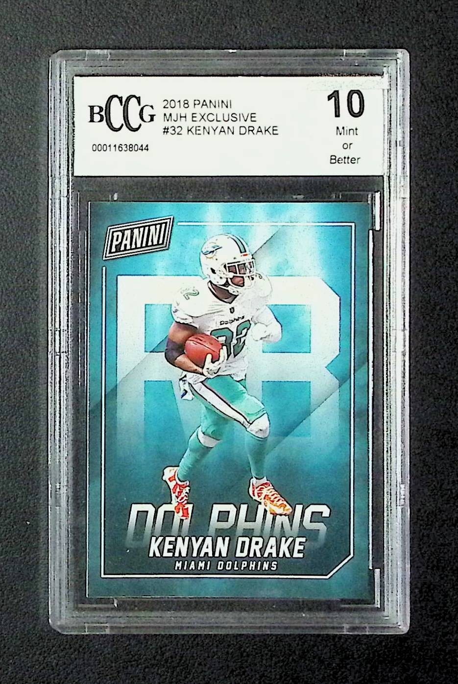 2018 Panini MJH Exclusive Kenyan Drake Dolphins #32 BCCG Mint 10 021425DMCD