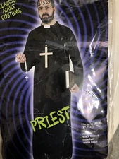 Priest Robe Adult Halloween Costume Item by Fun World Robe & Cross - One Size