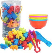 Counting Animals Toy Matching Sorting Game Color Classification and Sensory