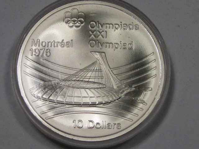 BU 1976 Olympic Silver Coin CANADA ASW 1.4454 troy oz. #56 BU 1976 Olympic Silver Coin CANADA ASW 1.4454 troy oz. #56