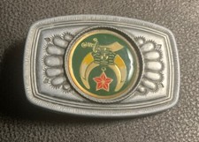 Vintage Shriners Belt Buckle Freemasonry Masonic 1980  s Pre Owned