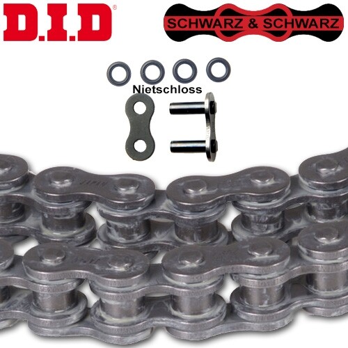 DID Kette für Sachs Roadster 650 2000 830 X-Ring 525VX3 schwarz Niet - Bild 2 von 2