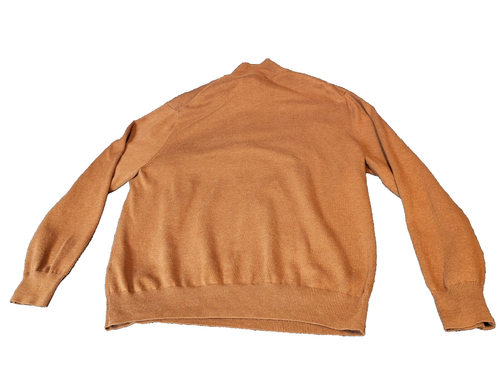 Maglione Jos A Bank 1/4 Zip Collo Maglia Uomo Tg L Arancione Pima Cotone Preppy Lavoro - Foto 3 di 8