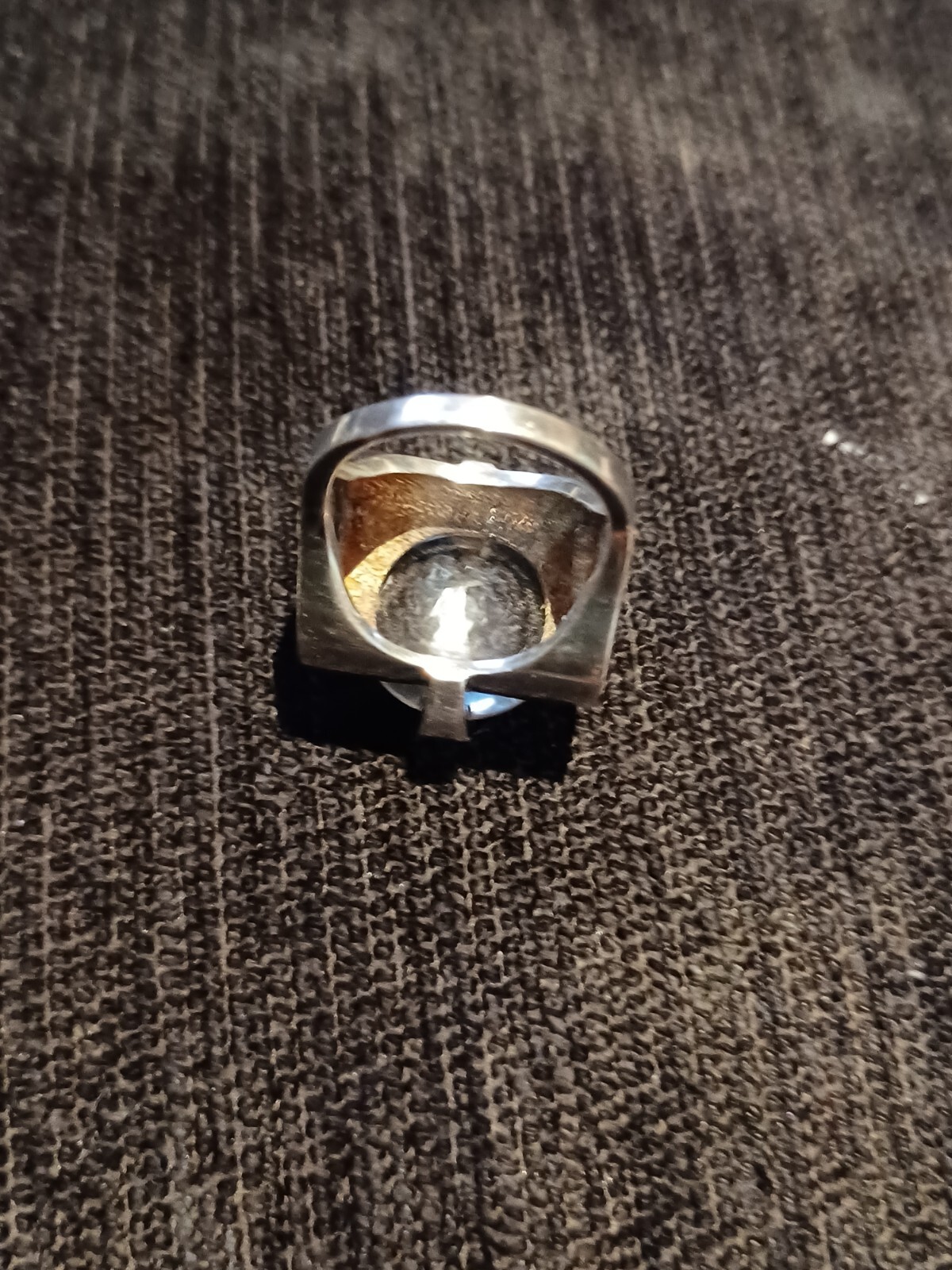 Solid Silver 925 Rock Crystal Quartz Ring Moderni… - image 8