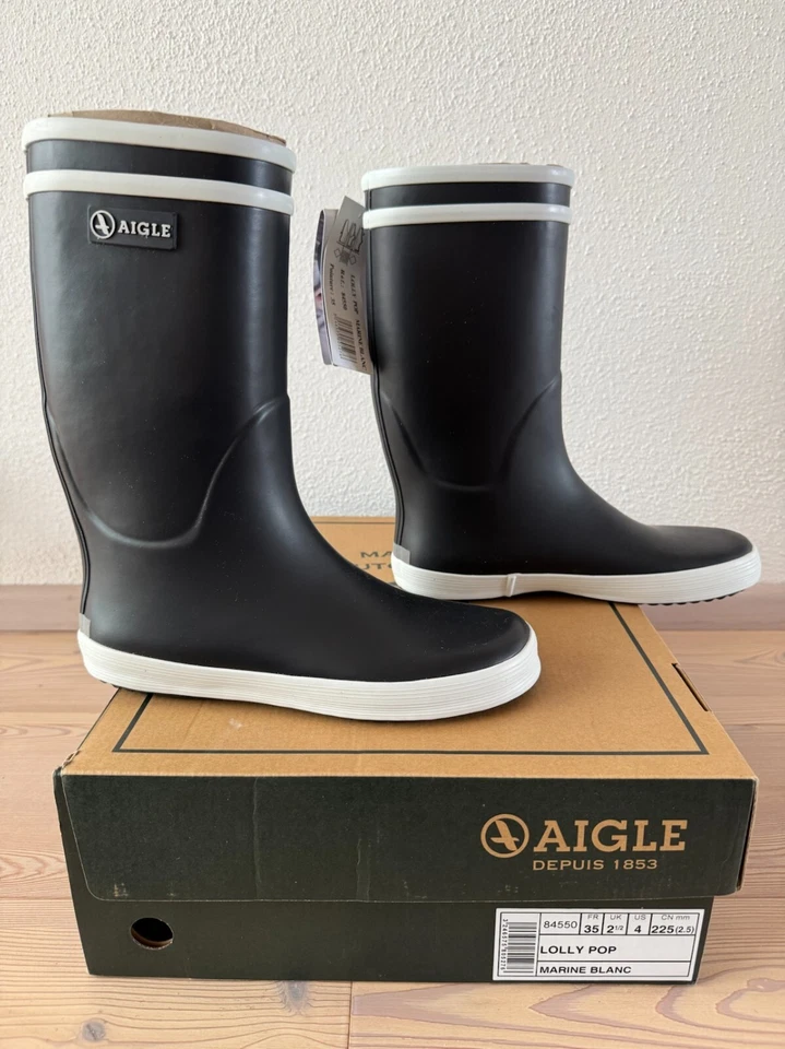 AIGLE Gummistiefel Kinder Lolly Pop dunkelblau/marine unisex Gr. 35 **NEU+OVP** - Bild 4 von 4