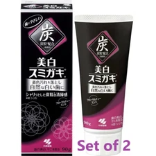 KOBAYASHI SUMIGAKI Whitening Charcoal Toothpaste 90g×2p Smoothpaste japan JPN