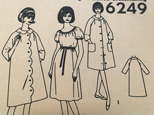 Simplicity Sewing Pattern 6249 Robe and Nightgown Nightdress Vintage 1960s 14