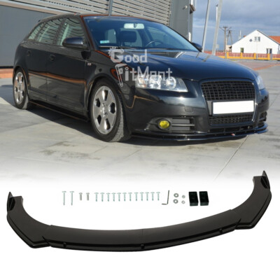 Für Audi A3 8P Sportback Glänz Vorne Stoßstange Lippe Spoilerlippe Frontlippe