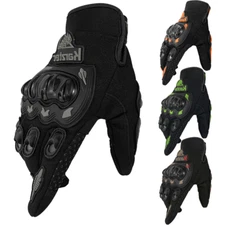 Mens Motorcycle Full Finger Gloves Touch Screen Non-slip Cycling Sports Gloves