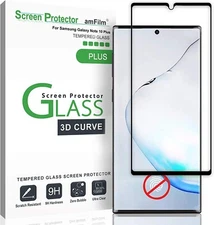 Galaxy Note 10 Plus (+) amFilm Real Full Cover Tempered Glass Screen Protector