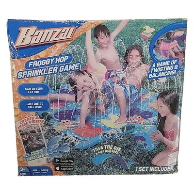 Sprinkler Game, twist & balance, last one standing wins, froggy Hop By Banzai