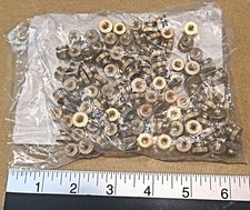 Knurled brass thumb nuts - bulk qty. 100 for 1 price - 8 x 32 threads - New