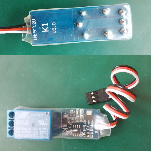 Pasotim Lot de 2 commutateurs de relais électroniques PWM RC pour avion RC à monter soi-même, contrôleur de feux de navigation, interrupteur K1 universel