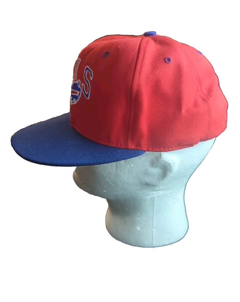 90s VINTAGE Archive ロゴ パッチ ウールフェルト キャップ Vintage 90s Buffalo Bills Arch Logo Wool Blend Snapback Hat Cap