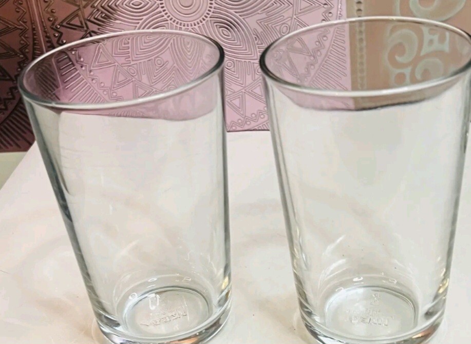 IKEA Clear Tumblers 21412 Set Of 2 Very Good Condition Made In