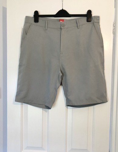 Men’s Shorts Slazenger 32 Waist Grey Golf Dress Smart Chino 4 Pocket Fast Dry