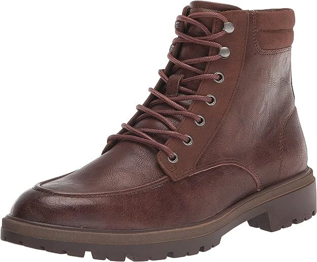 Botines Dr Scholl's Grayton marrón oscuro sintético con cordones punta redondeada