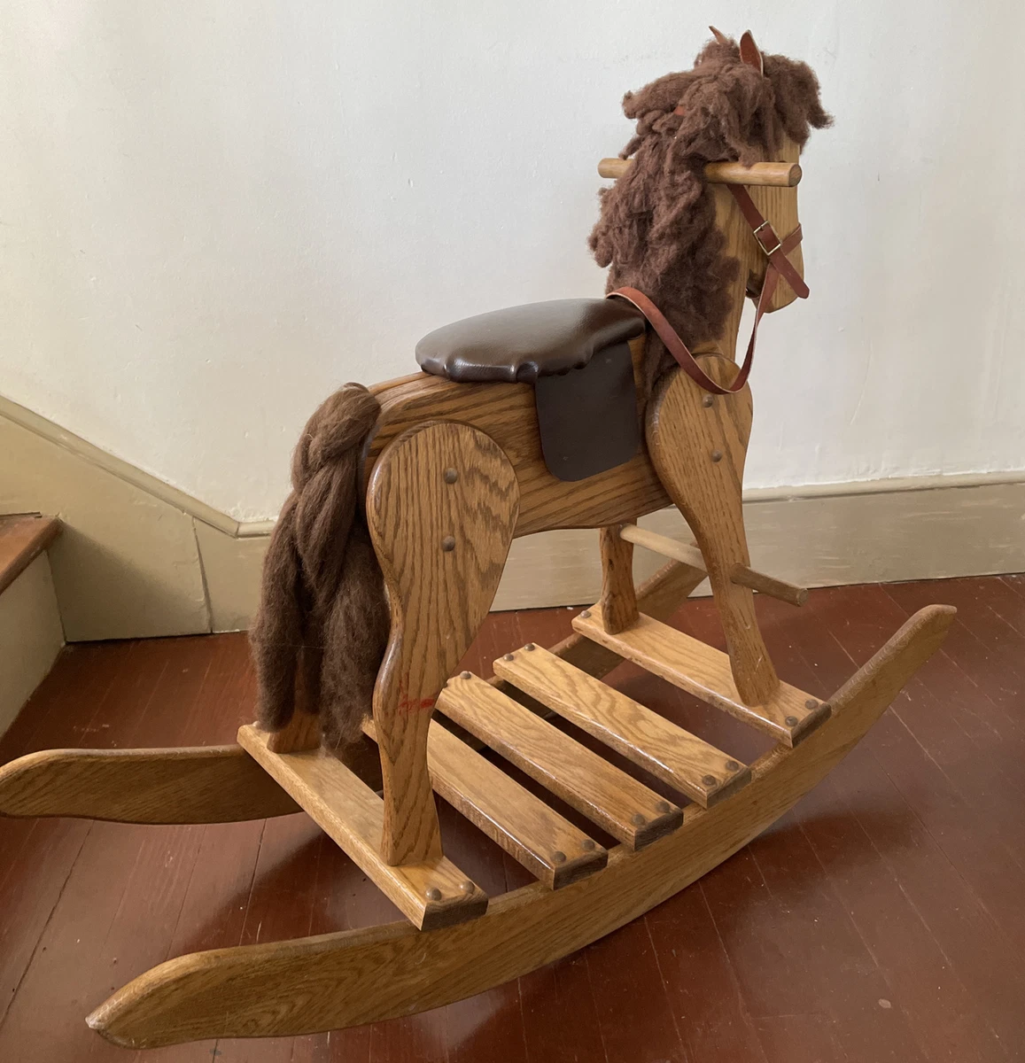 Amish wooden sales rocking horse