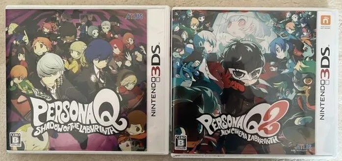 Nintendo 3DS Persona Q 1 &amp; Shadow &amp; Cinema of Labyrinth set Japan | eBay