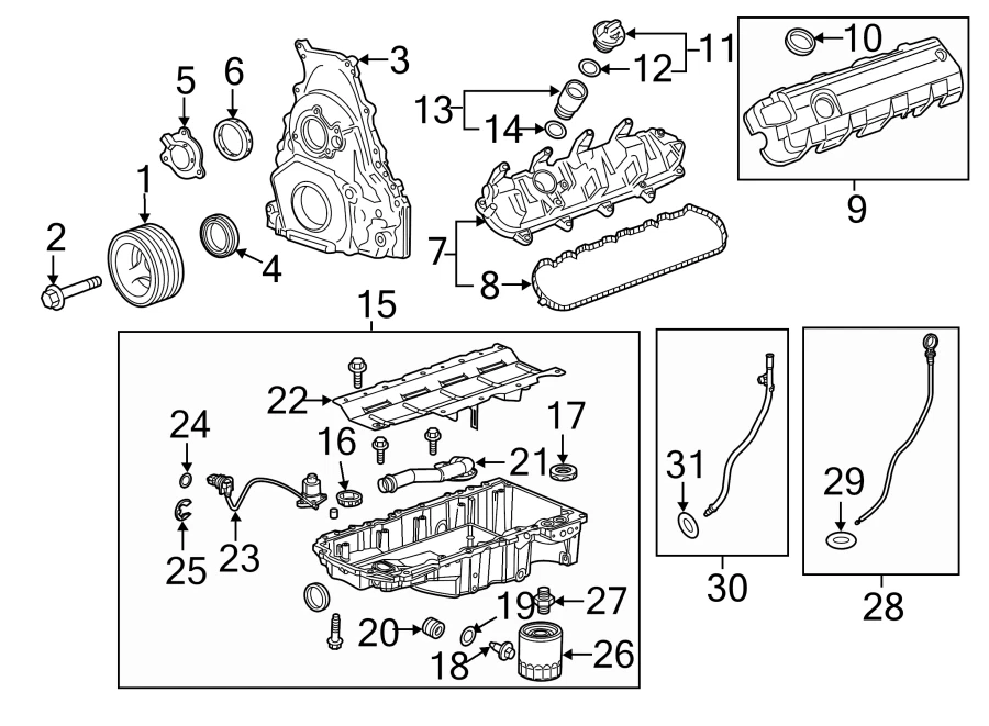 2014-2018 Chevy Corvette C7 Wet Sump System Oil Filler W/Cap & Gaskets 12680705 - Image 4 of 4