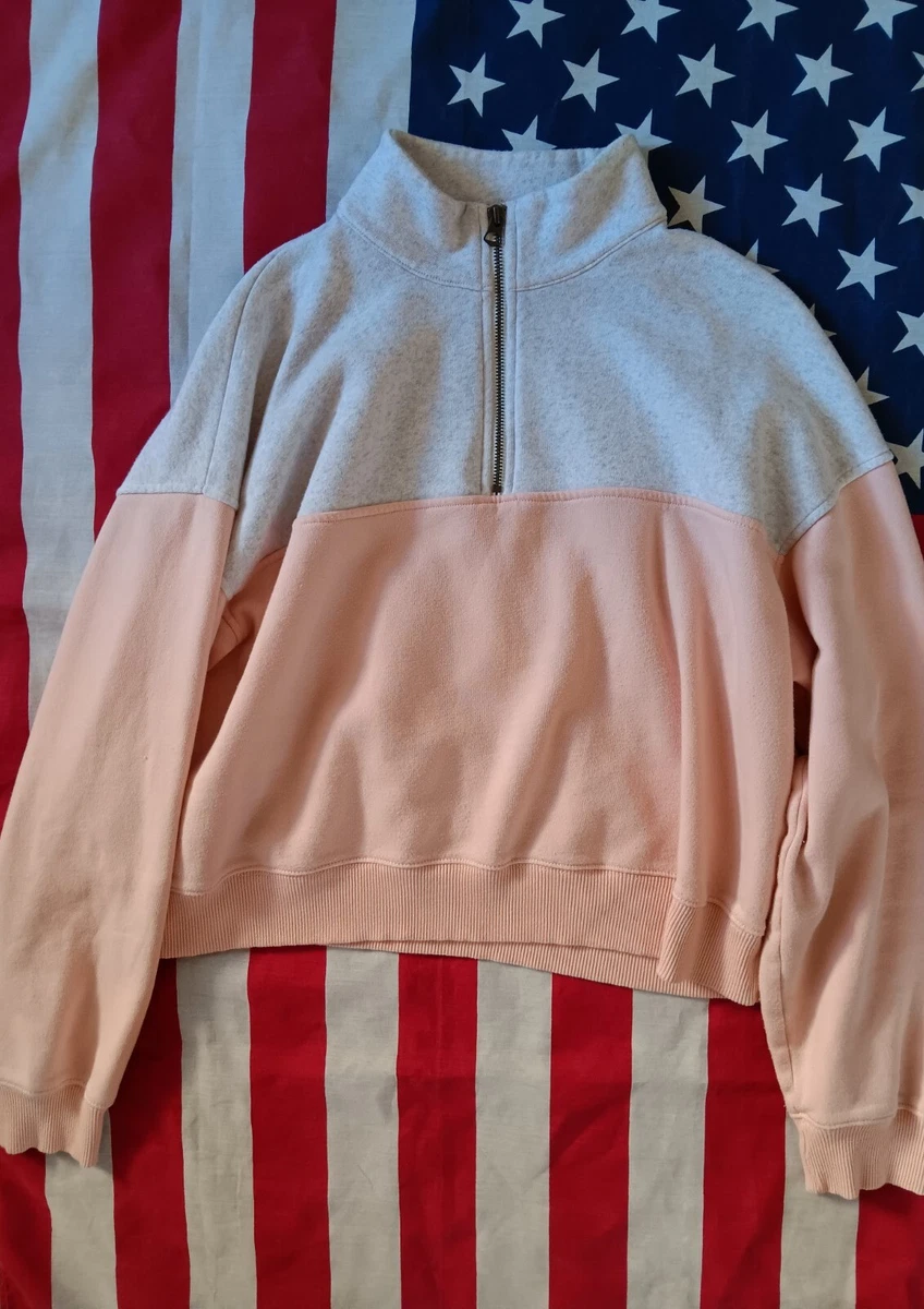 Ae colorblock top half zip sweatshirt